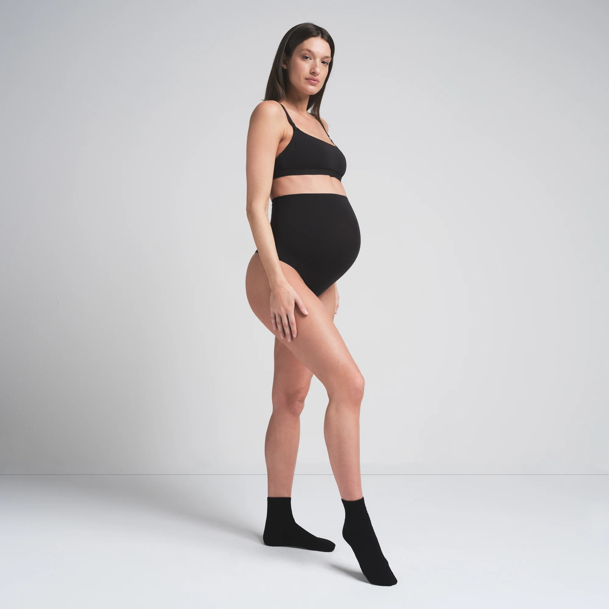 SKIMS Maternity Nursing Scoop Bralette | Black | XS | Cotton Jersey | SKIMS (US)