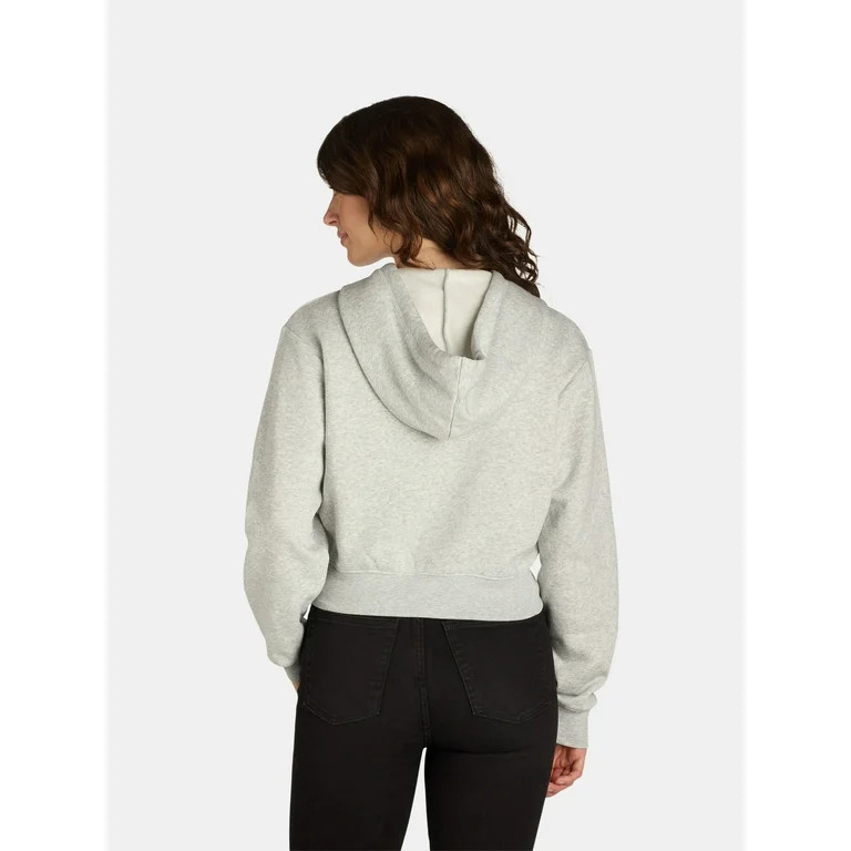 No Boundaries Cropped Zip Hoodie, Women’s | Walmart (US)