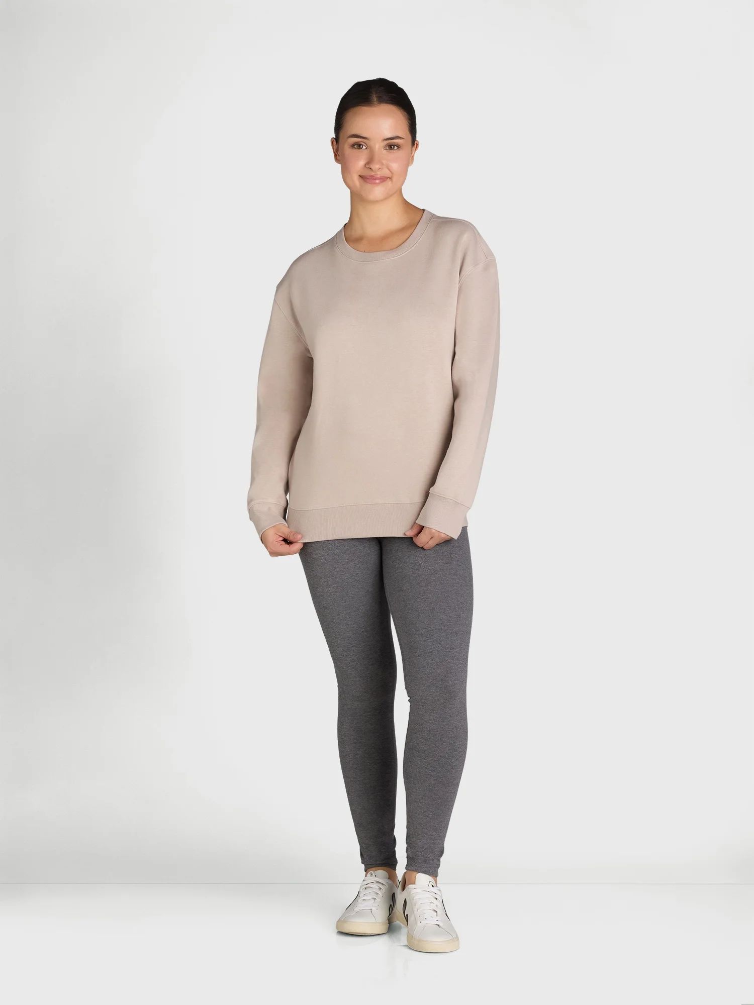 Athletic Works Women's Fleece Crewneck Sweatshirt, Sizes XS-XXXL - Walmart.com | Walmart (US)