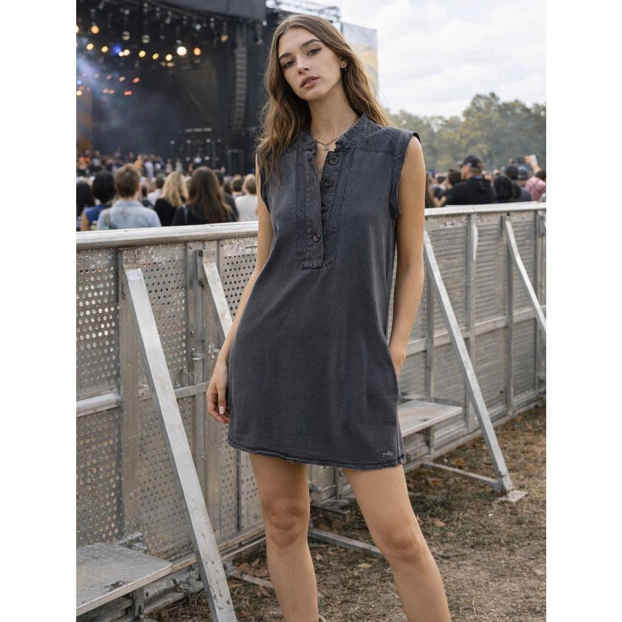 Hale Bob Women's Dress - Grey | Depop US