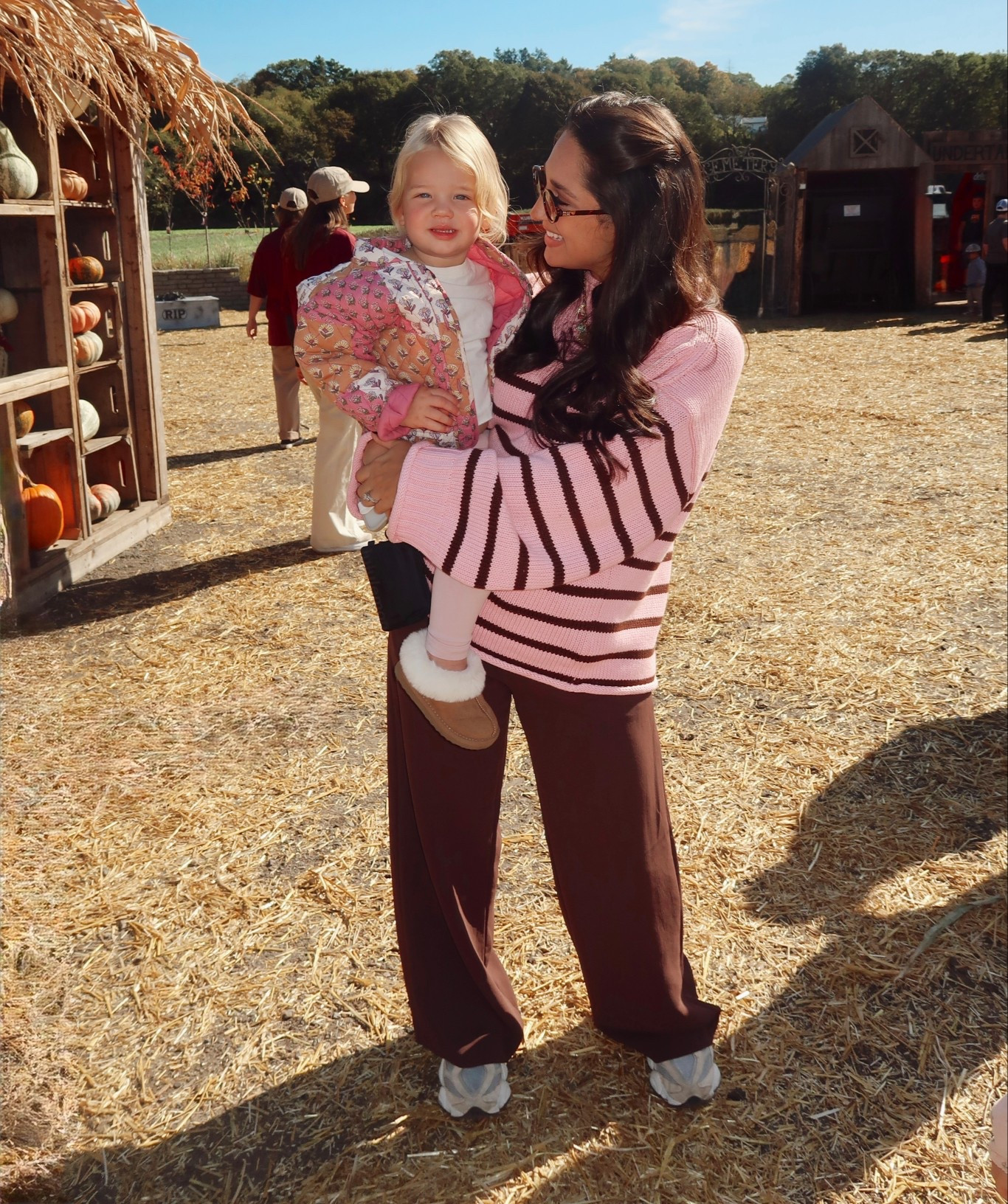 Rivi’s jacket is Zara! My color sweater is sold out but they have another stripe options left that’s cute!! 