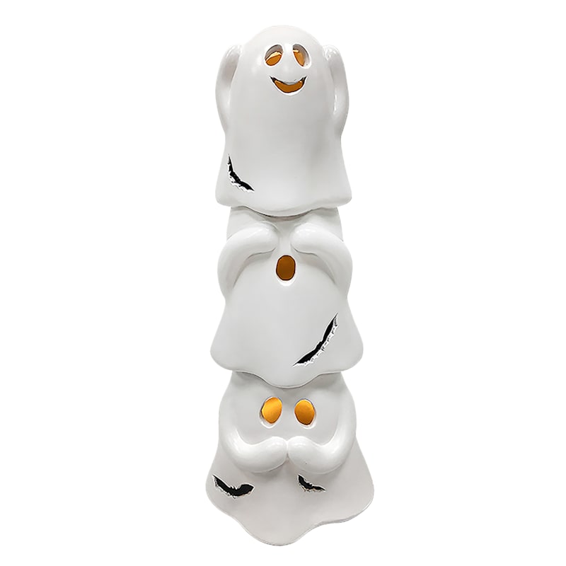 Tricky Treats LED Stacked Ghosts Table Decor, 14.5" | At Home