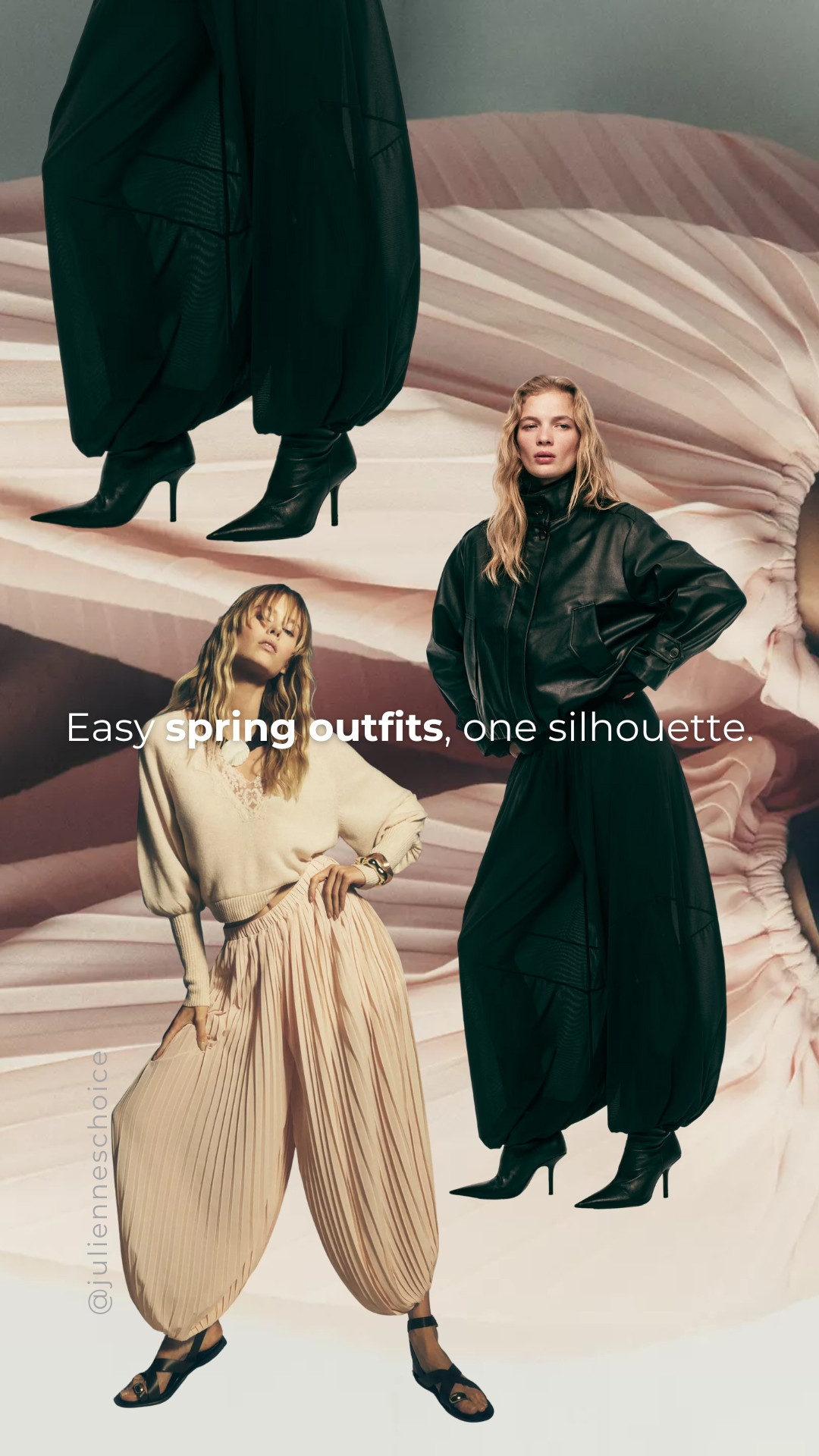 Spring outfits made simple.
Balloon pants create shape without over-styling — just add a top, light jacket, and go.

Effortless, wearable, and season-ready.✨julienneschoice 

#SpringOutfits #SpringStyleEdit #LTKStyle #EasySpringLook #EverydayOutfits #EffortlessSpring 

 #LTKootd #LTKSeasonal