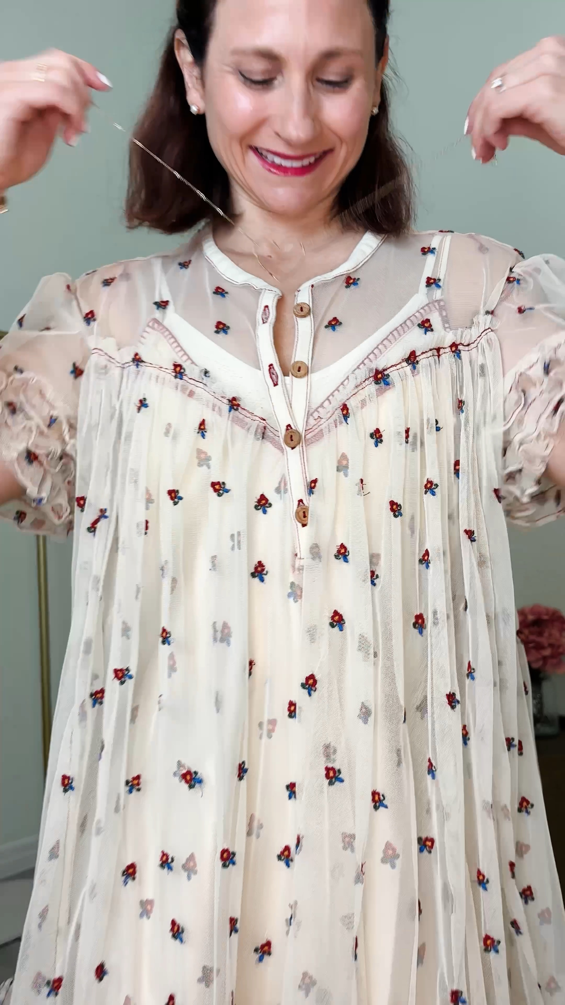 Gorgeous embroidered mini dress for Valentine’s Day party or date night - petite friendly 

#LTKstyletip #LTKover40 #LTKparties