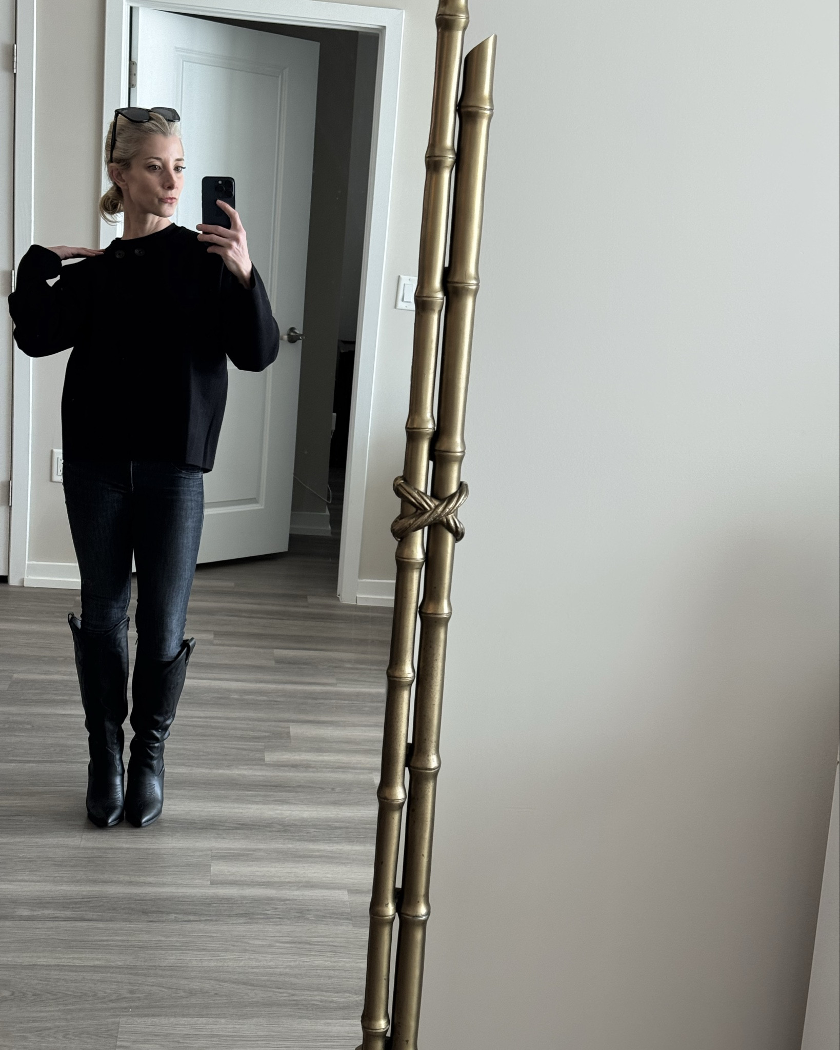 Fall fashion photos taken before my live shopping show last week on Amazon live and YouTube live shopping. All black ultra chic byc city girl look. Classic chic women’s style. Petite and 35-40+ looks to love  

#LTKPetite #LTKOver40 #LTKStyleTip