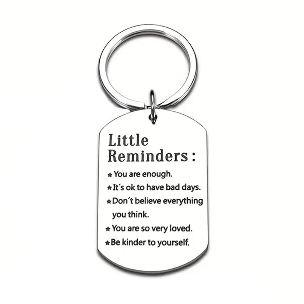 tenghong2021 Little Reminders Keychain Gift You Are Enough Key Daily Love Affirmation Inspiration... | Amazon (US)