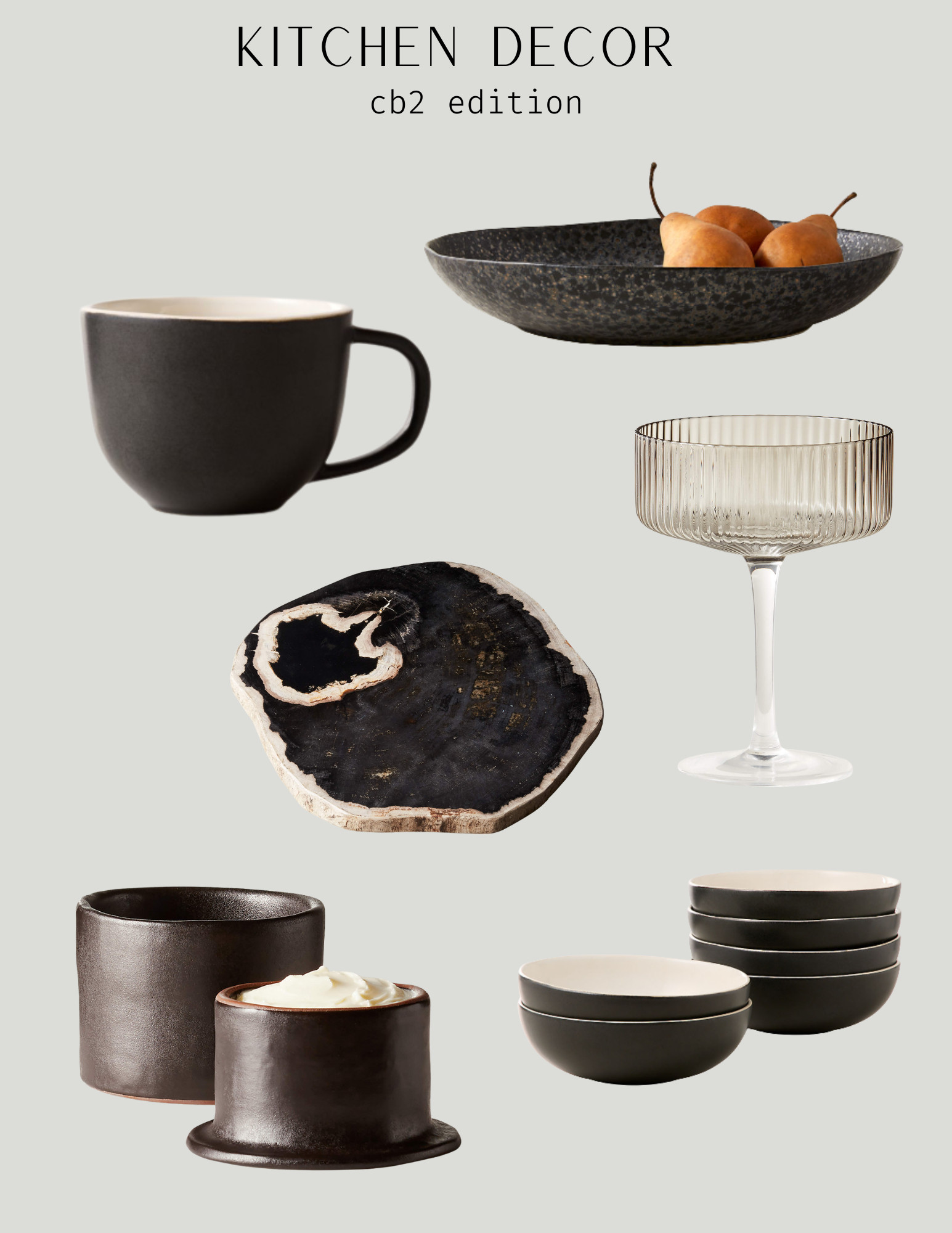 Moody kitchen finds rom Cb2 #kitchen #bowls #cooking #glassware #ceramic  

 #LTKU #LTKHome #LTKStyleTip