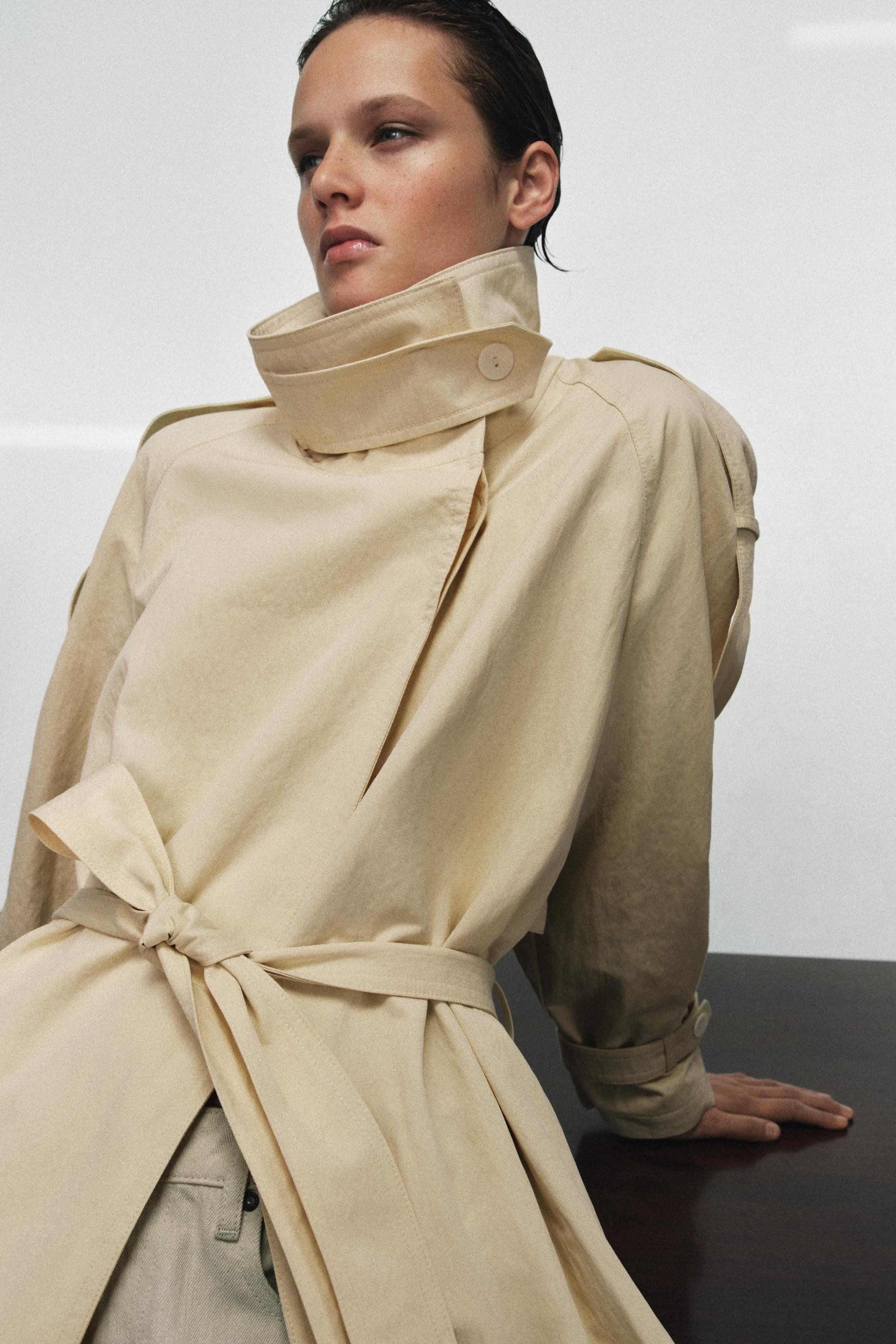 ZW COLLECTION HIGH NECK TRENCH COAT | Zara UK