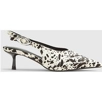 River Island Womens Brown Leather Cow Print Court Shoes | River Island UK & IE