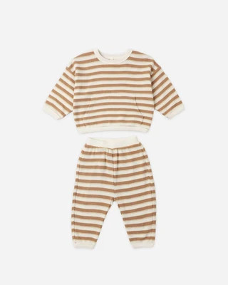 Waffle Slouch Set Spice Stripe | Rylee + Cru