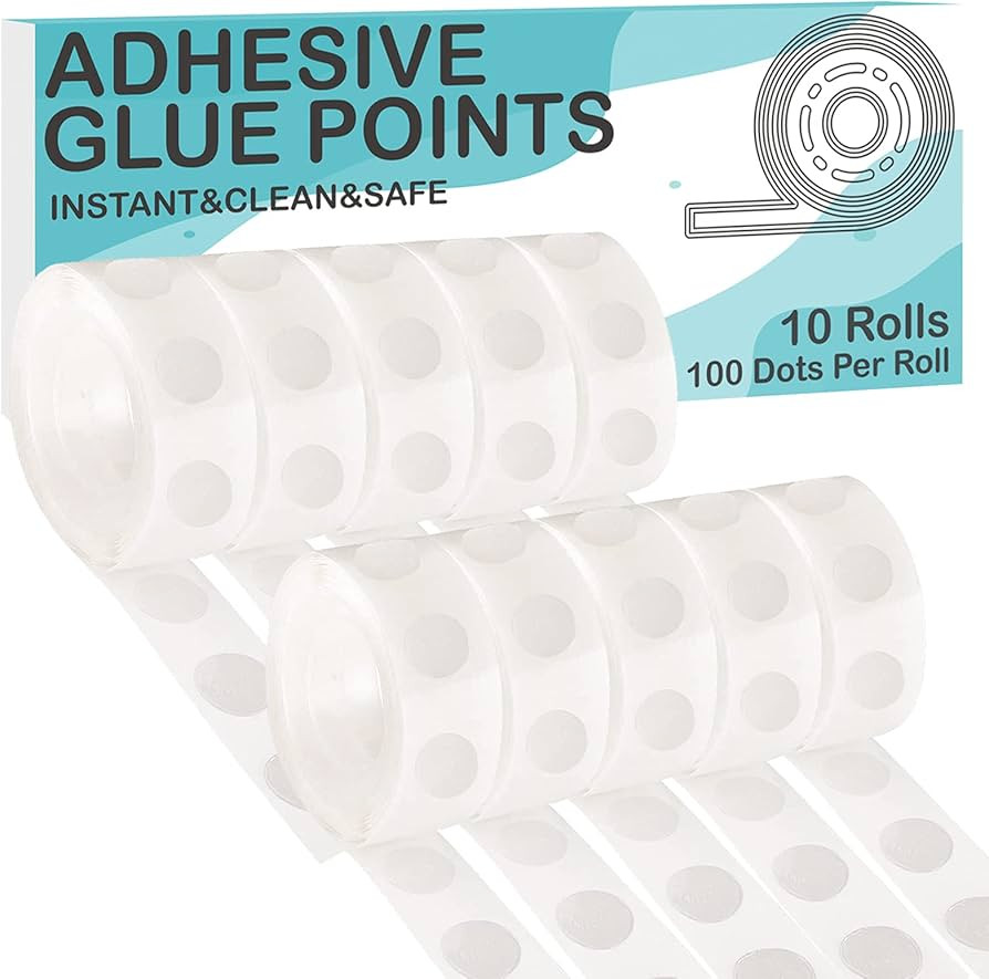 ALLFUN 1000 Pieces Clear Glue Points Dots Double Sided Adhesive Removable for Balloons Craft Stic... | Amazon (US)