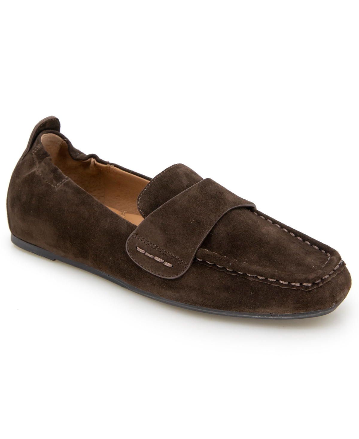 Gentle Souls Women's Sophie Slip-On Flat Loafers - Chocolate Suede | Macy's