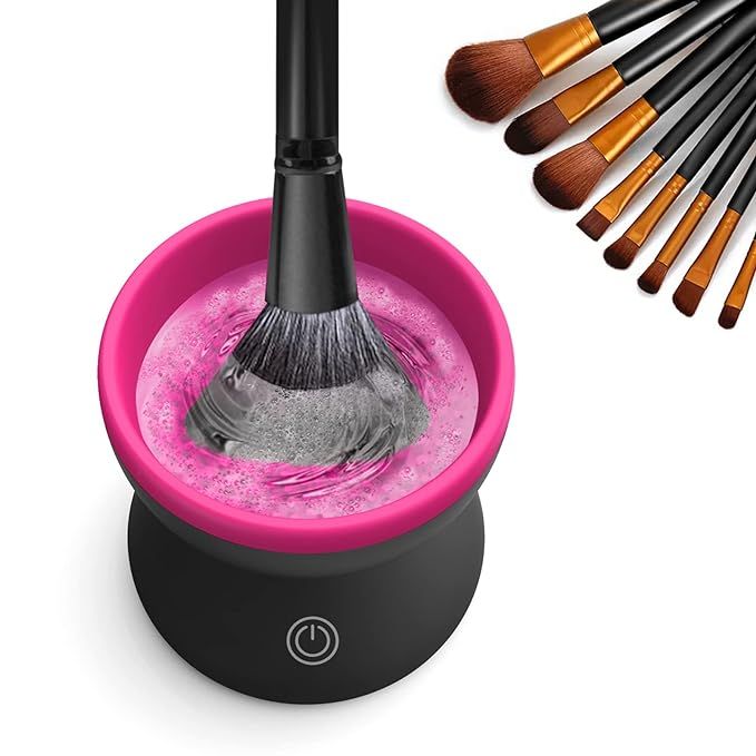 Electric Makeup Brush Cleaner Machine, Alyfini Portable Automatic USB Cosmetic Brush Cleaner Tool... | Amazon (US)