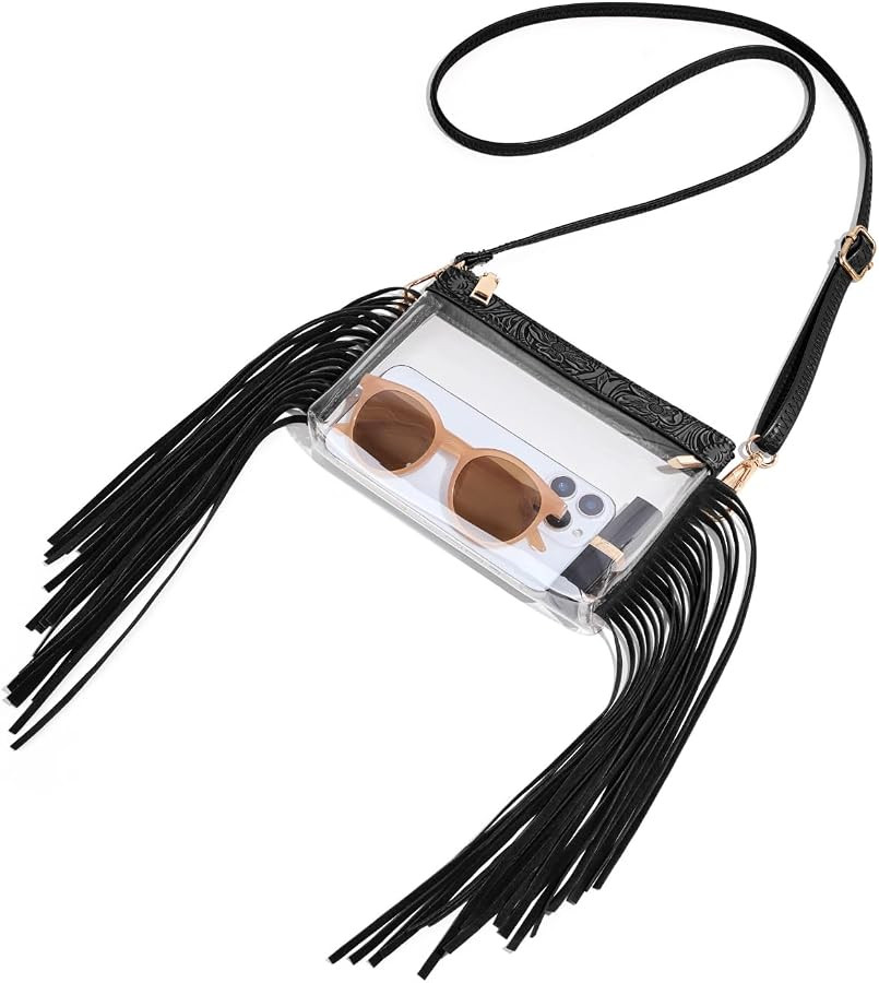 Clear Bag for Stadium Events, Clear Purse, Crossbody Bag for Women | Amazon (US)
