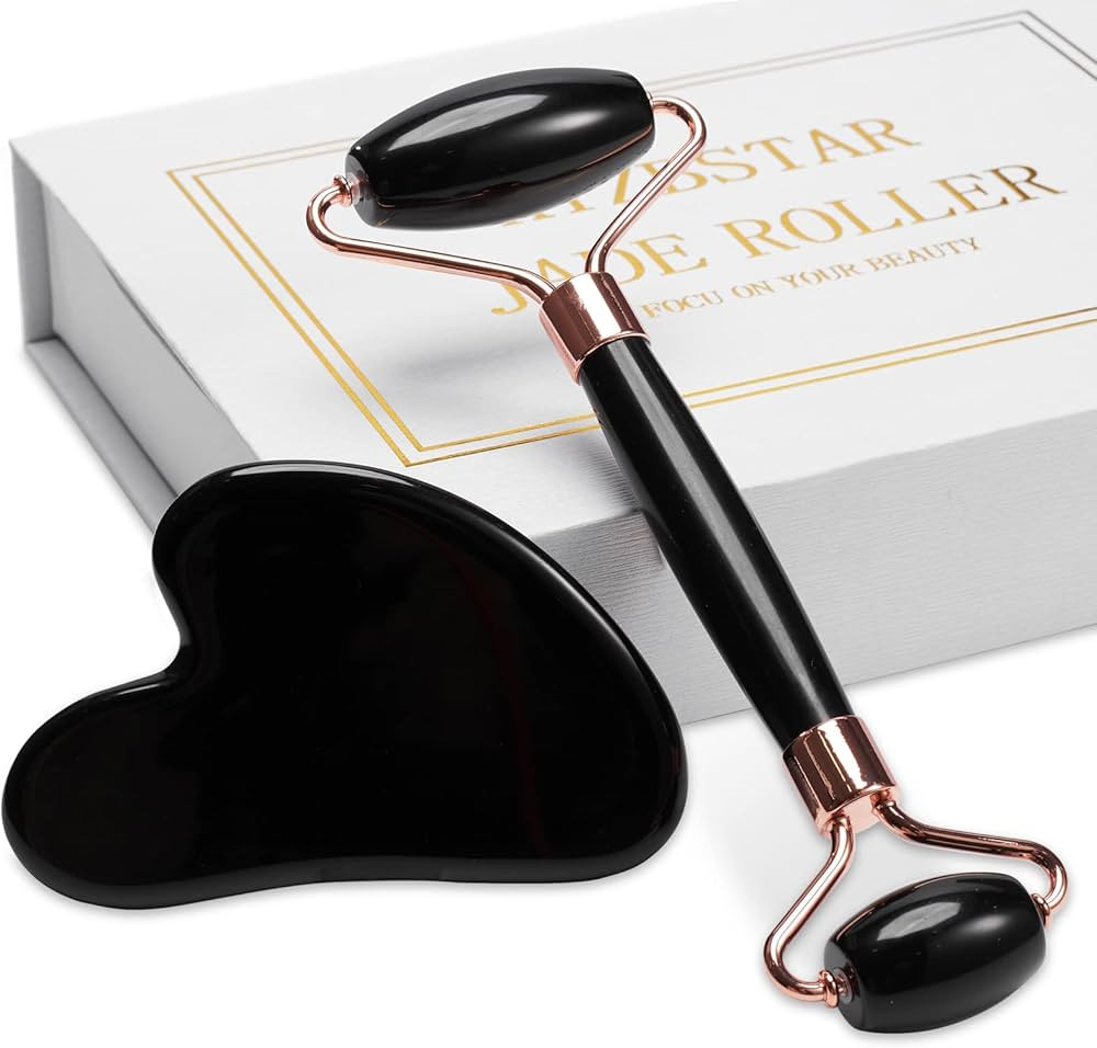 XYZBSTAR Jade Roller for Face, Facial Roller Massager Skin Care Tool, Gua Sha Facial Tools for Fa... | Amazon (US)