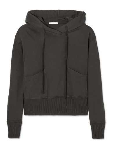 James Perse - Cotton-jersey Hooded Top - Charcoal | NET-A-PORTER (US)