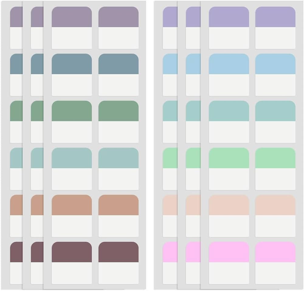 240 Pcs 1Inch Colored Book Sticky Index Tabs, Repositionable Page Tabs for Notebooks File Classif... | Amazon (US)