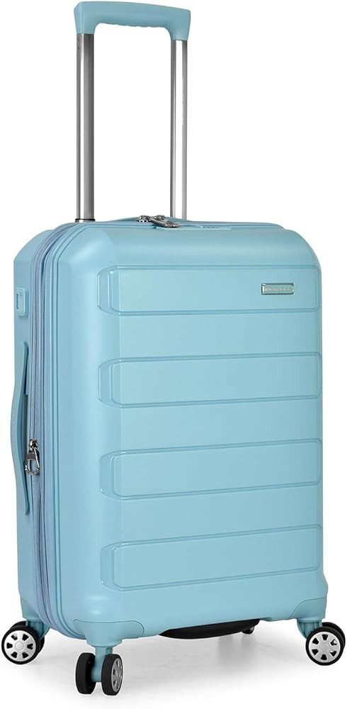Traveler's Choice Pagosa Indestructible Hardshell Expandable Spinner Luggage, Baby Blue, Carry-on | Amazon (US)