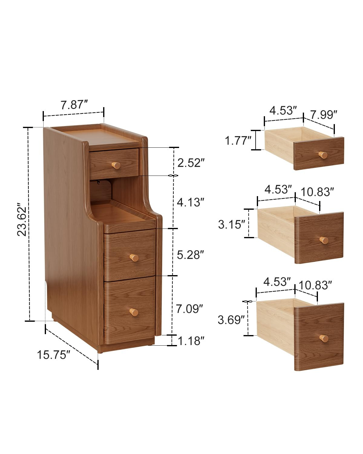 【Durable and Strong】Durable and Strong: Crafted from high-density rubber wood, this narrow ni... | Amazon (US)
