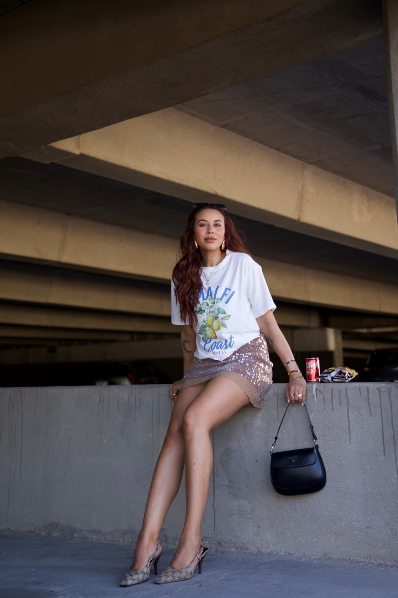 Easy chic outfits #sequinskirt #whitetshirt 

#LTKWorkwear #LTKootd #LTKTravel