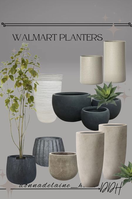 Lightweight composite and concrete! 
Walmart has some fabulous and affordable planters .. for indoors or outside! 
Love this 6’ faux tree too, a pretty alternative to an olive tree! 
Home finds at Walmart 

#LTKHome #LTKFindsUnder100 #LTKFindsUnder50