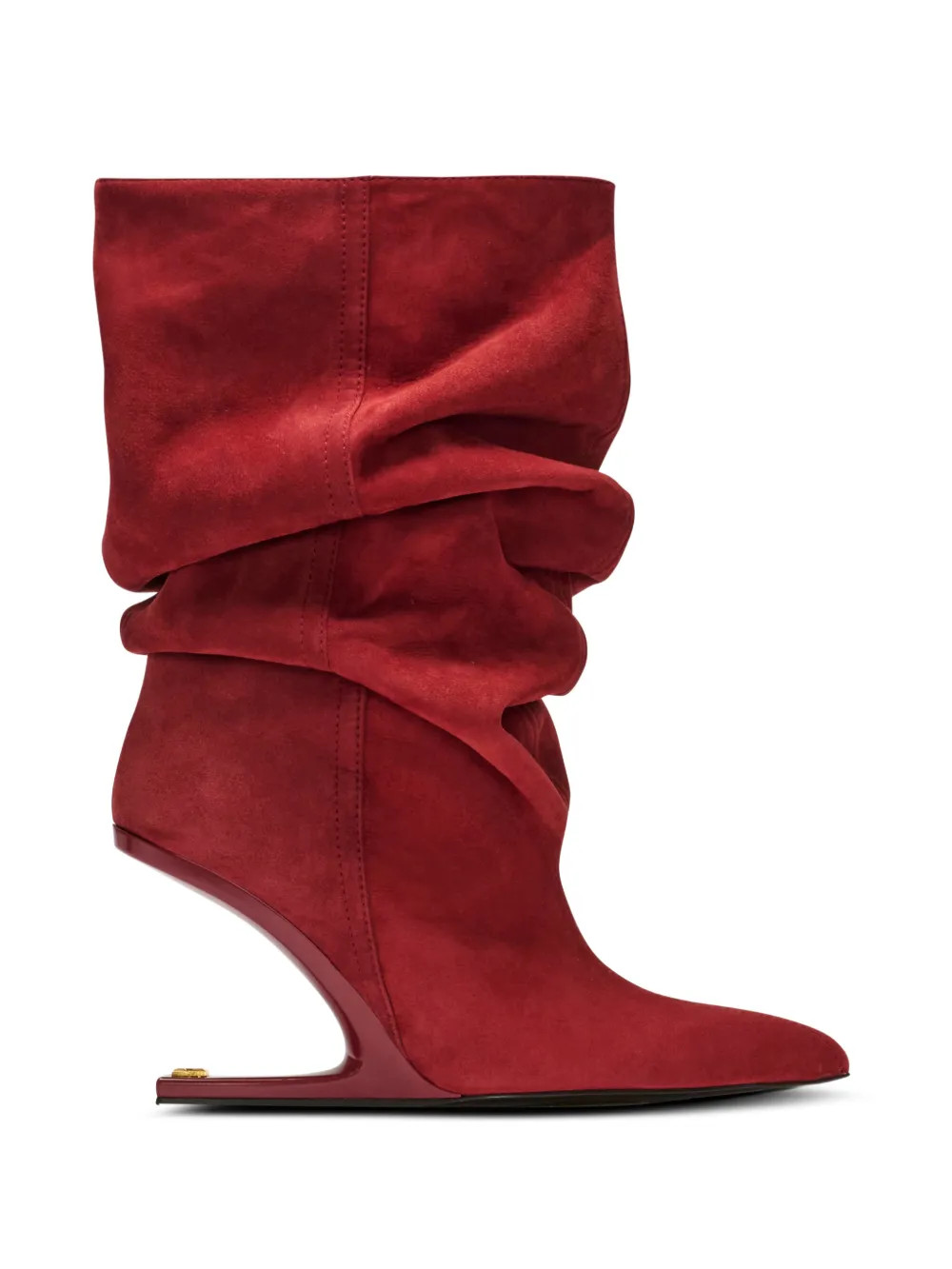 Balmain No Wedge' Suede Ankle Boots | Red | FARFETCH GE | Farfetch Global