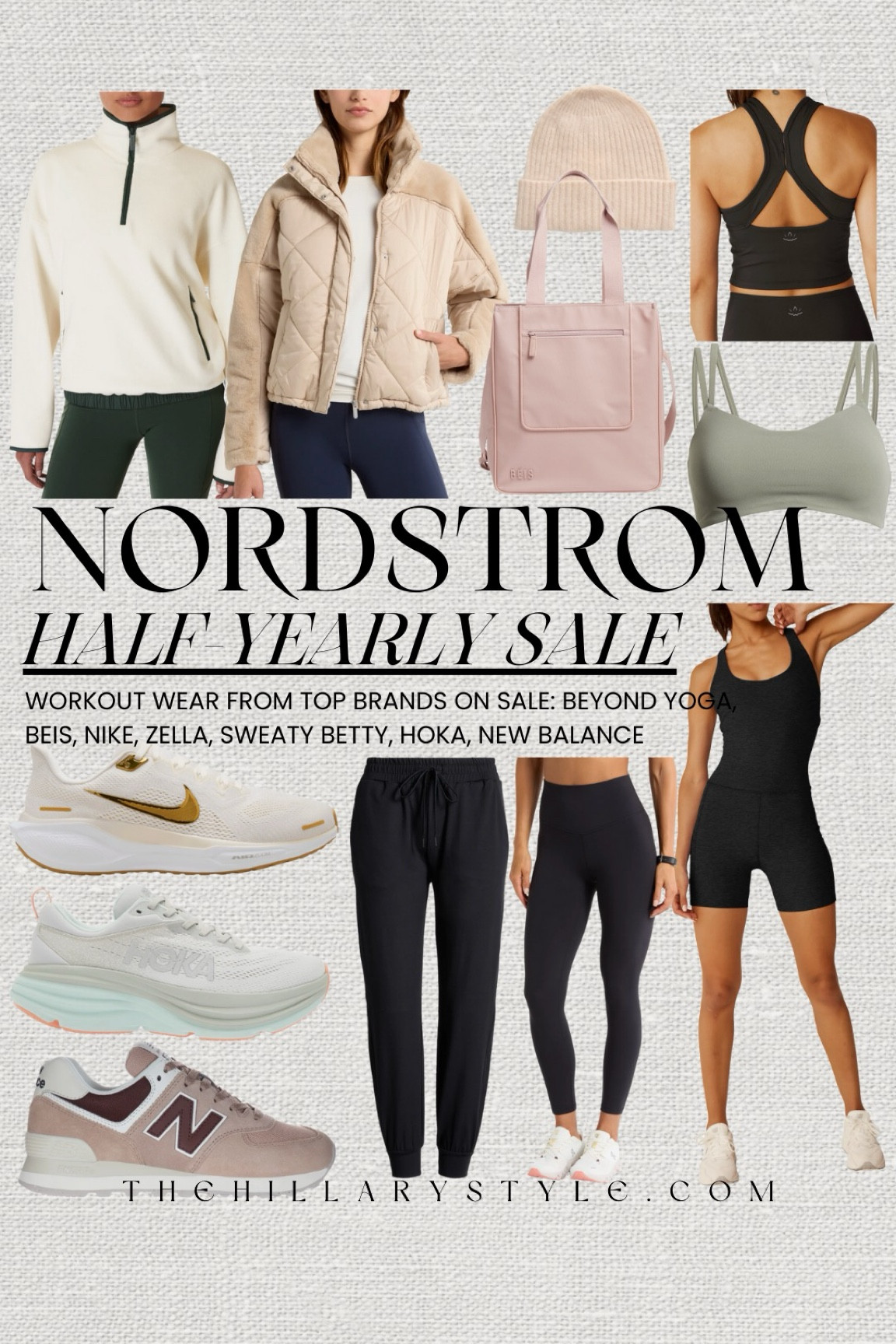 Nordstrom Half-Yearly Sale: Athleisure and workout wear from top brands up to 60% off. Leggings, joggers, one piece, sneakers, running shoes, Sherpa jacket, jacket, tote bag, sports bra, cropped tank, cashmere beanie. Nike, Hoka, Sweaty Betty, Zella, Beyond Yoga, Beis, New Balancez

#LTKFitness #LTKSeasonal #LTKSaleAlert