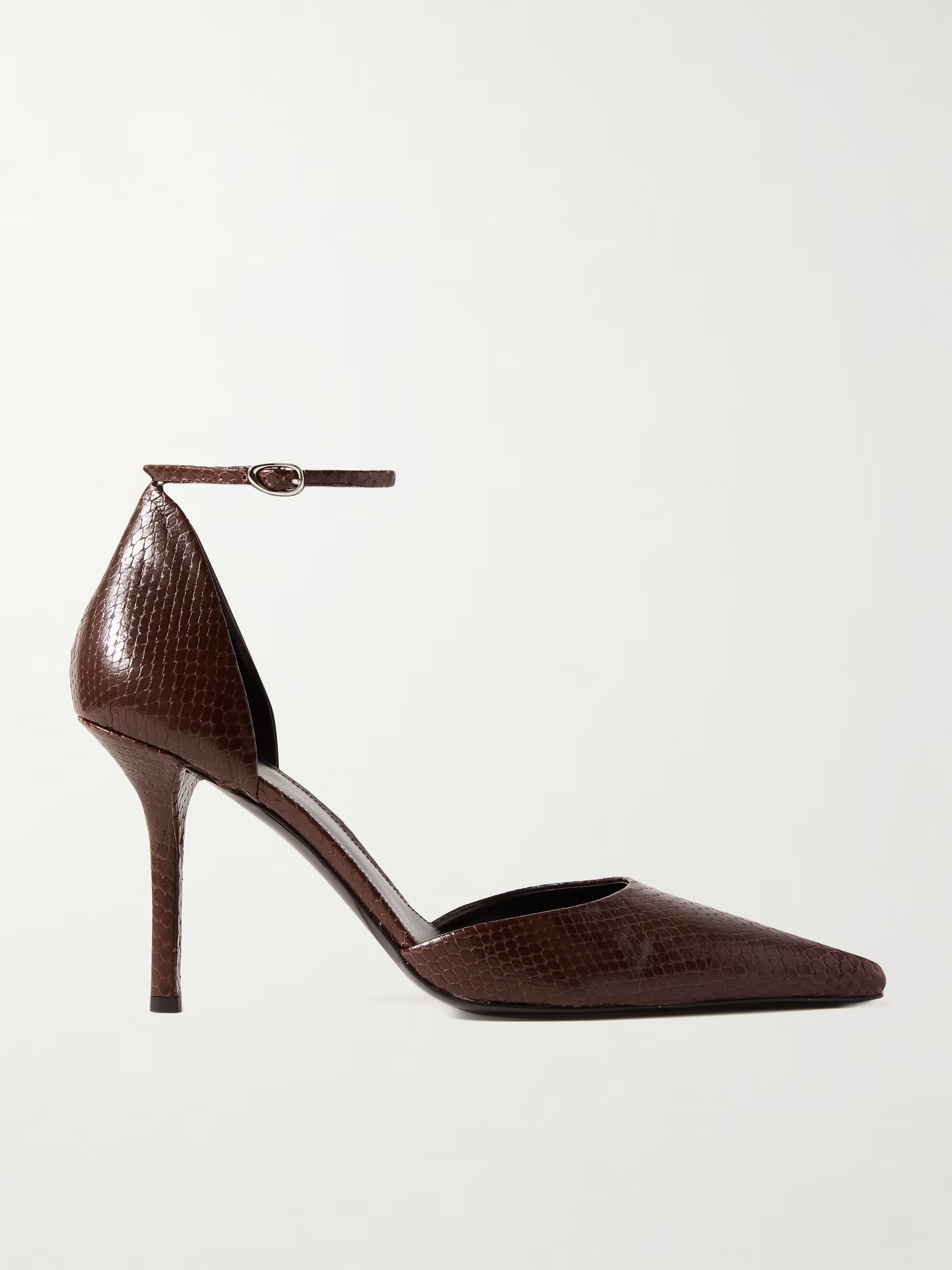 Snake-effect leather slingback pumps | NET-A-PORTER (UK & EU)