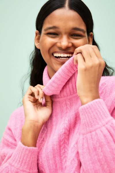 Cable-knit Turtleneck Sweater | H&M (US + CA)