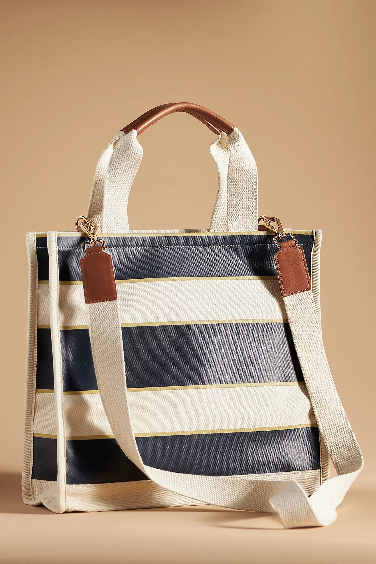 Maeve Striped Canvas Mini Tote, Anthropologie July 4th, Beach Resort Tote, Pool Bag, Summer Bag | Anthropologie (US)