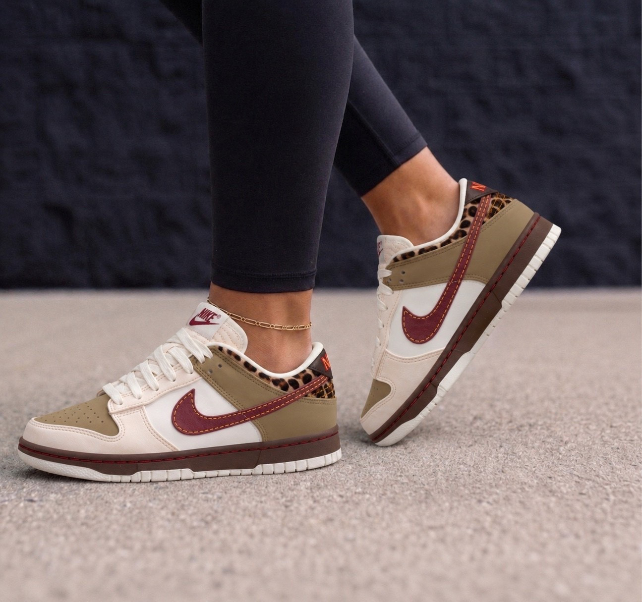 Nike dunk low leopard sneakers runs true to size