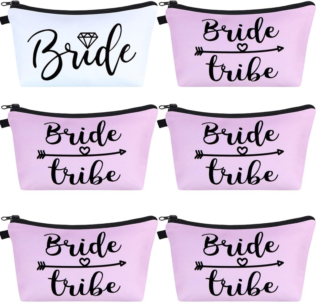 6 Pieces Makeup Bag Toiletry Pouch Waterproof Cosmetic Bag with Zipper Travel Packing Bag 8.7 x 5... | Amazon (US)