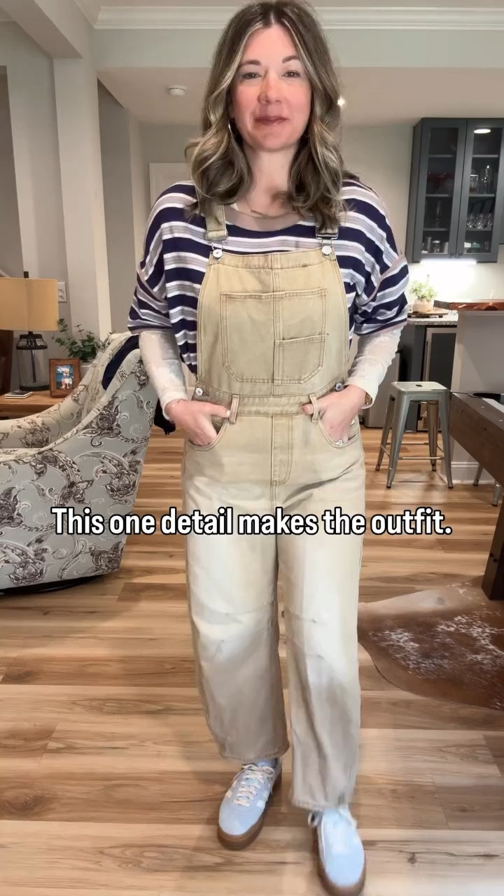 These are my most loved barrel overalls from last year. ❤️ They are so comfortable and can be desssed up or down. 
The smallest details make the biggest difference.

If your outfit feels a little off, try adding a layer — it instantly pulls everything together.



#LTKmomlife #LTKOver40 #LTKootd