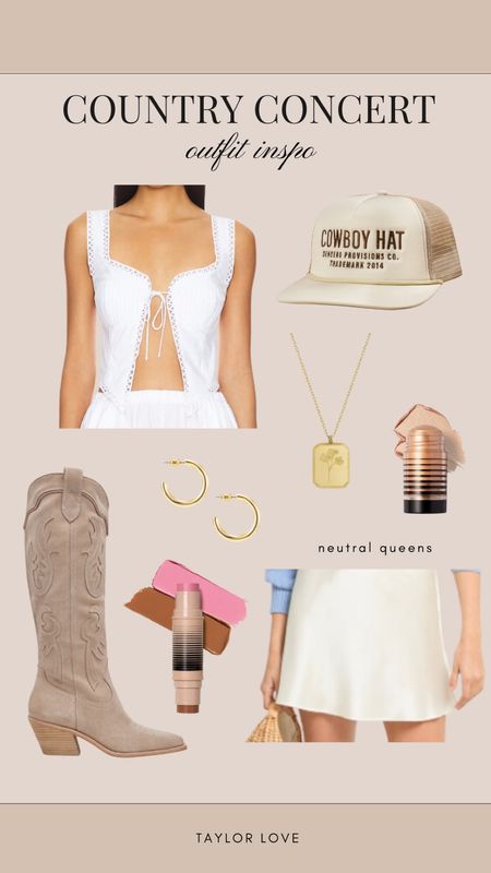Country Concert Outfit Inspo

Use code TAYLORLOVE for $$$ off Dibs Beauty 

Nashville Outfit, Concert Outfit, Summer Outfit, Cowboy Boots, Neutral Style

#LTKShoeCrush #LTKStyleTip #LTKSeasonal