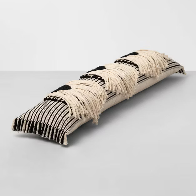 Target/Home/Bedding‎Shop all OpalhouseBed Lumbar Global Fringe Decorative Pillow Black/Cream - ... | Target