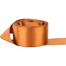 Ribbon Bazaar Double Faced Satin Ribbon - Premium Gloss Finish - 100% Polyester Ribbon for Gift W... | Amazon (US)