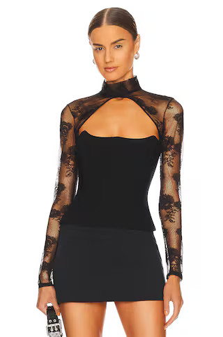 fleur du mal Bouquet Lace Shrug in Black from Revolve.com | Revolve Clothing (Global)