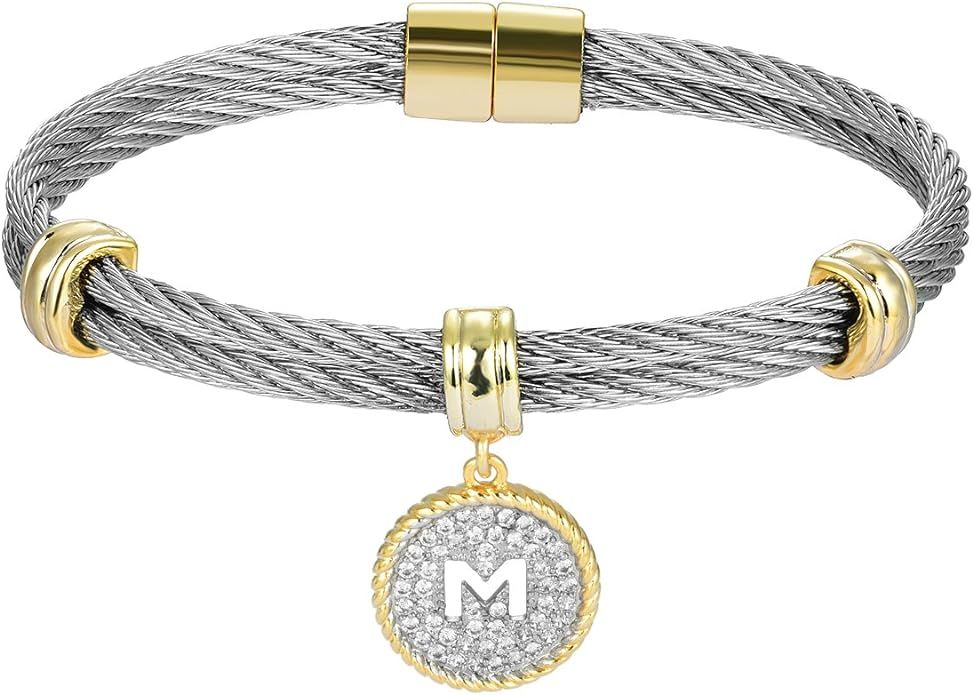 BIJOUX BOBBI [Luxury Packaging Alphabets Initial Wire Bracelets & Necklaces - Quality Guaranteed | Amazon (US)