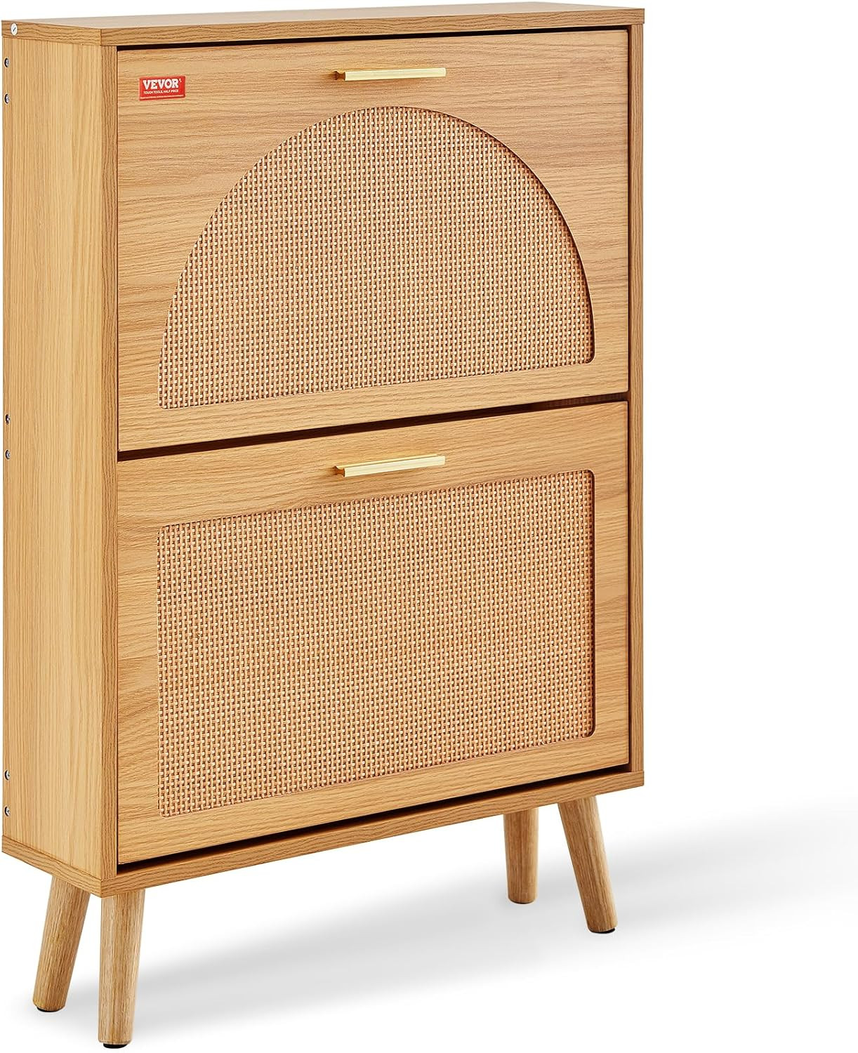 VEVOR Shoe Cabinet with 2 Flip Drawers, Shoe Storage Cabinet for Entryway, Free Standing Shoe Sto... | Amazon (US)