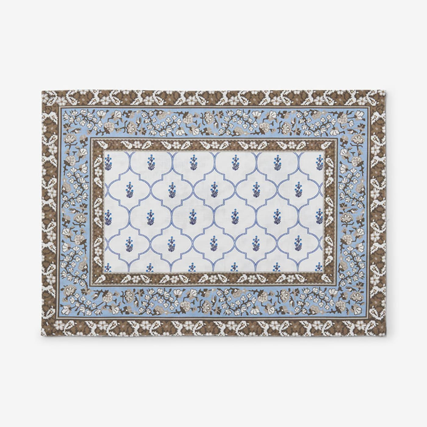 Navya & Gulab Placemats, Set of 4 - Havati Blue | The Company Store
