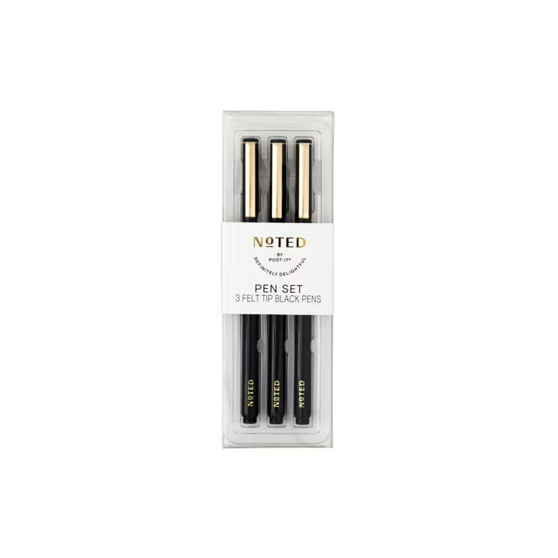 Post-it 3pk Ballpoint Pens Black | Target
