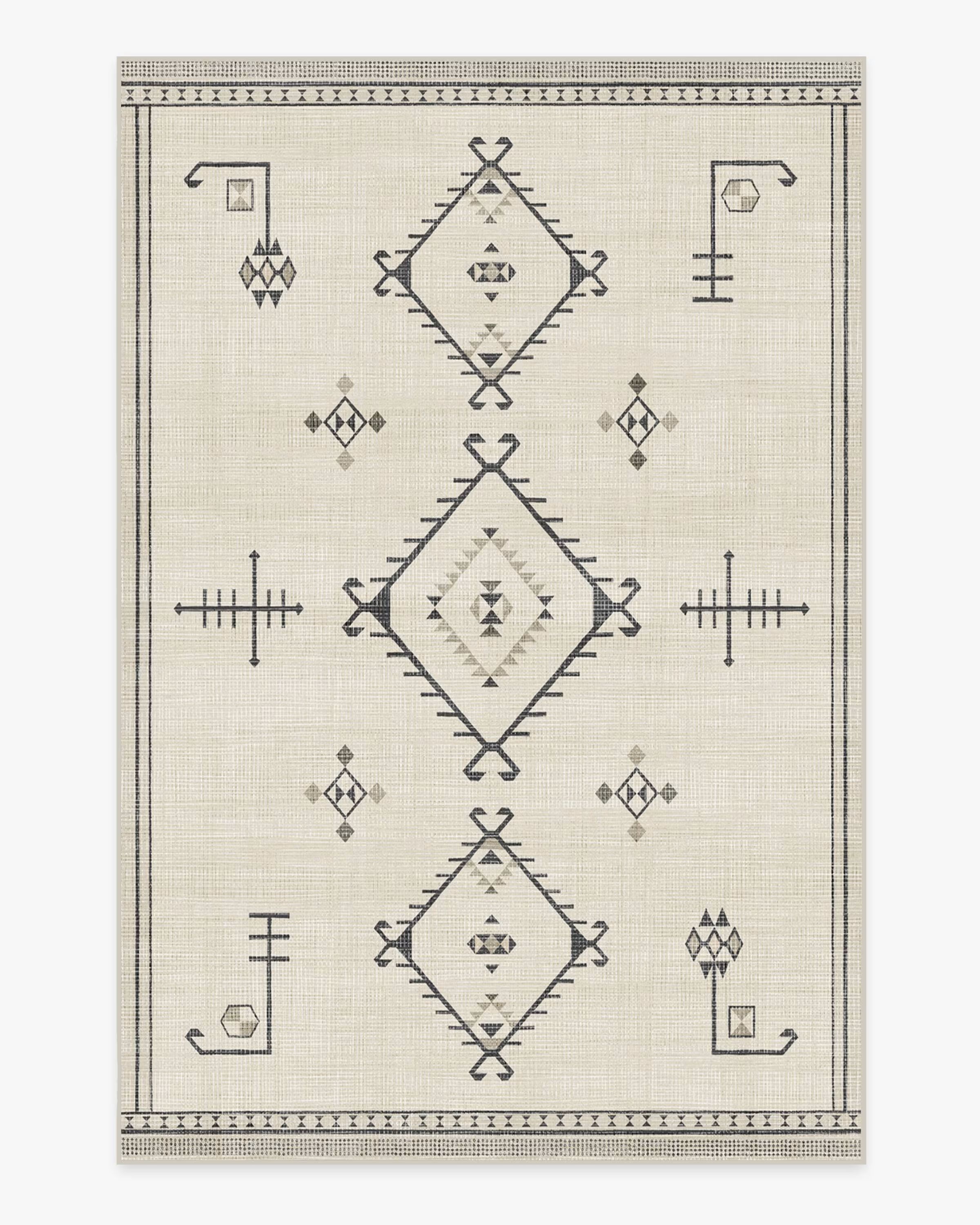 Damali Black & White Rug | Ruggable | Ruggable