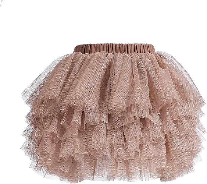 Tutu Skirt for Baby Girl Toddler 6 Layered Tulle Skirts 1-8T | Amazon (US)