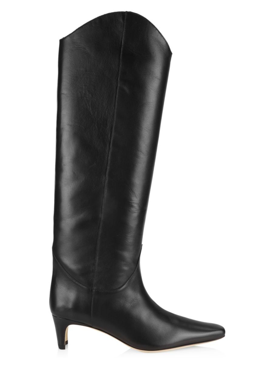 Western Wally 50MM Leather Knee-High Boots | Saks Fifth Avenue