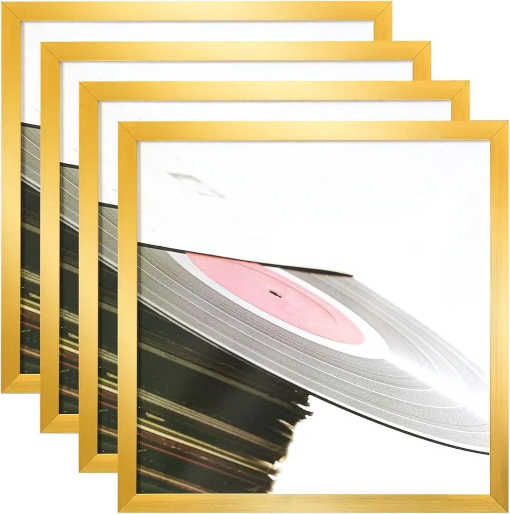 eletecpro 12.5x12.5 Gold Record Frame, Sturdy and Lightweight PVC Album Frame Made to Display Vin... | Amazon (US)