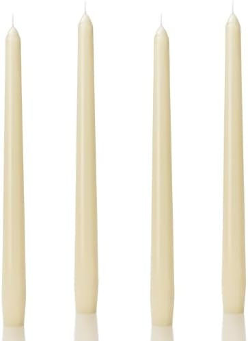 Ivory Taper Candles 10-Inch - Ivory Candlesticks Dripless Long Cream Tapered Candle Tall Unscente... | Amazon (US)