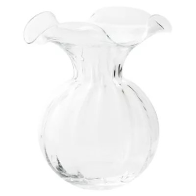 Vietri Hibiscus Glass Clear Large Fluted Vase | Belk