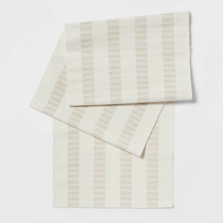 72" x 14" Striped Table Runner - Threshold™ | Target