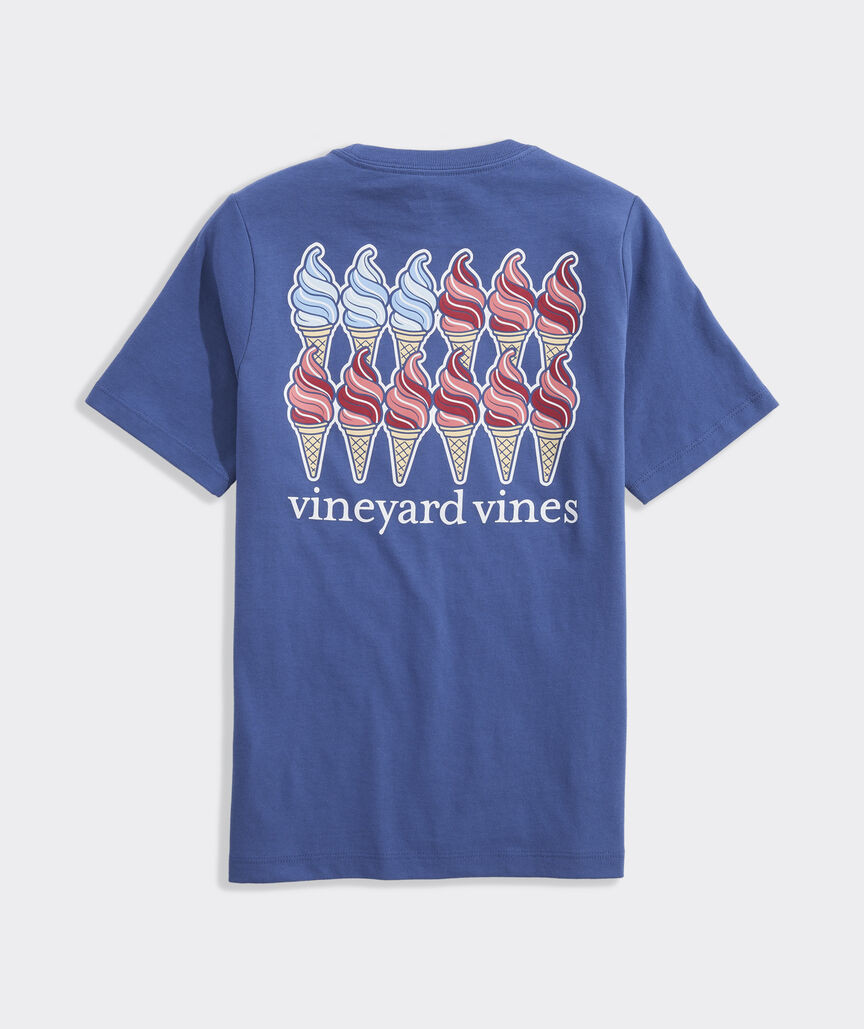 Boys' Ice Cream Cone US Flag Short-Sleeve Pocket Tee | vineyard vines
