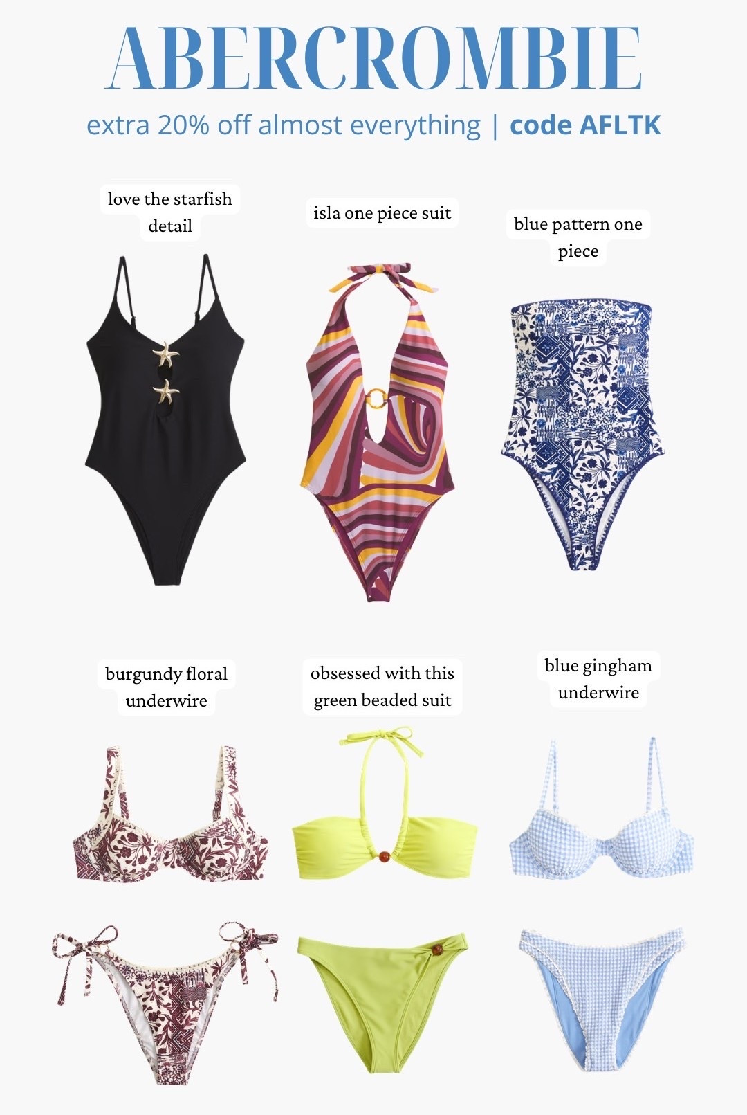 [6/3/26] Abercrombie exclusive in-app sale! 🤍 Swimwear | code AFLTK

#LTKxAbercrombie #LTKSaleAlert #LTKSwim